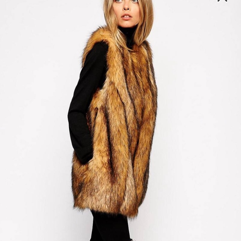 ASOS Long Fur Vest